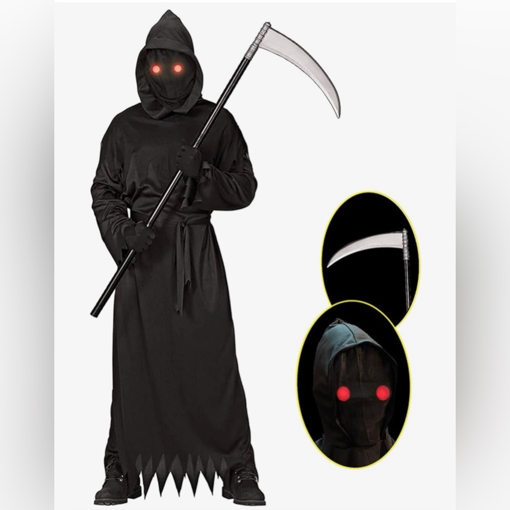 NWT Kids Grim Reaper Halloween Costume ~Medium